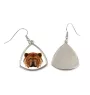Chow Chow - earrings with a picture and the inscription geometric dog Art-Dog