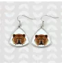 Chow Chow, Chowchow - boucles d'oreilles avec une photo et un motif de chien géométrique Art-Dog