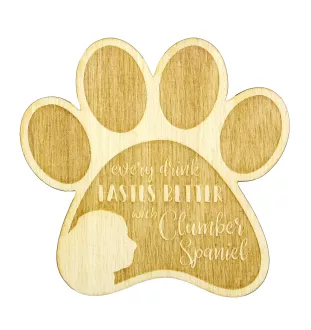 Clumber Spaniel - Sous-verre mug, sous-verre gravé avec chien, cadeau pour amoureux des chiens par la marque Art-Dog