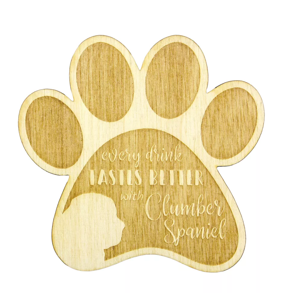 Clumber Spaniel - Sous-verre mug, sous-verre gravé avec chien, cadeau pour amoureux des chiens par la marque Art-Dog