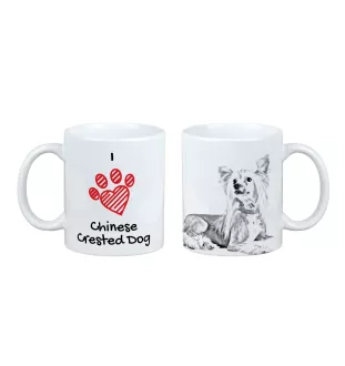 Chien chinois à crête, chien nu chinois - tasse avec chien, une tasse adorable avec une illustration, un cadeau avec votre photo de la marque Art-Dog