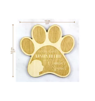 Clumber Spaniel - Sous-verre mug, sous-verre gravé avec chien, cadeau pour amoureux des chiens par la marque Art-Dog