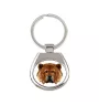 Chow Chow - geometric keychain with a photo and the inscription Art-Dog