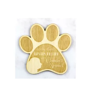 Clumber Spaniel - Sous-verre mug, sous-verre gravé avec chien, cadeau pour amoureux des chiens par la marque Art-Dog