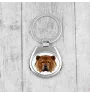 Chow Chow - geometric keychain with a photo and the inscription Art-Dog