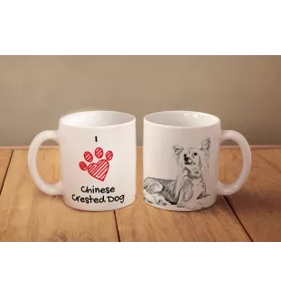 Chien chinois à crête, chien nu chinois - tasse avec chien, une tasse adorable avec une illustration, un cadeau avec votre photo de la marque Art-Dog