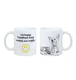 Chinesischer Schopfhund - Tasse mit Hund, fröhliche Tasse für Hundeliebhaber, personalisiertes Geschenk der Marke Art-Dog