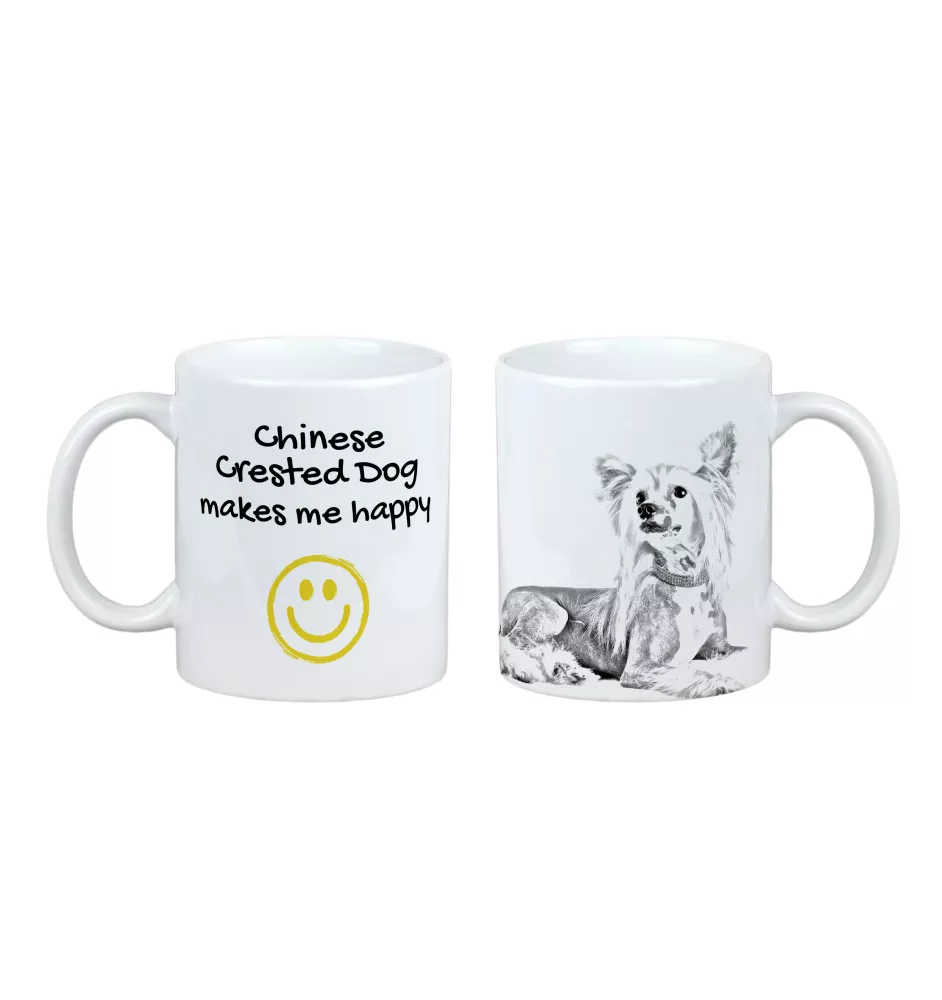 Chinese Crested Dog, Puff - cup with a dog, cheerful cup for a dog lover, personalized gift from the Art-Dog brand