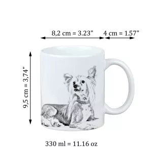 Chien chinois à crête, chien nu chinois - tasse avec chien, une tasse joyeuse pour les amoureux des chiens, un cadeau personnalisé de la marque Art-Dog