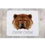 Chow Chow - geometric mouse pad with a picture and text by Art-Dog