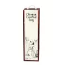 Chinese Crested Dog, Puff - wine box with a dog, alcohol box with graphics, personalized gift box from the Art-Dog brand