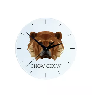 Chow Chow zegar geometryczny Art-Dog