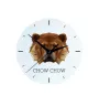 Chow Chow, Chowchow - horloge murale géométrique avec photo et logo de la marque Art-Dog