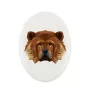 Chow Chow - a plate with a geometric design and the brand name Art-Dog