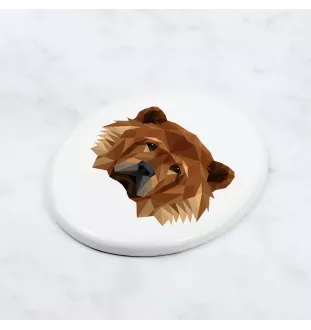 Chow Chow - a plate with a geometric design and the brand name Art-Dog