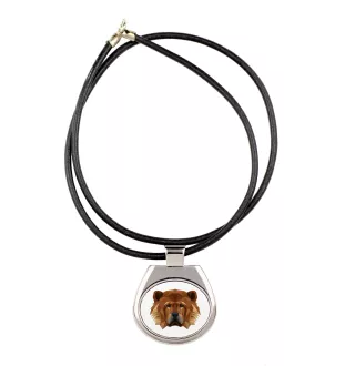 Chow Chow - necklace with a geometric design and the inscription "Art-Dog"
