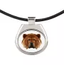 Chow Chow - necklace with a geometric design and the inscription "Art-Dog"