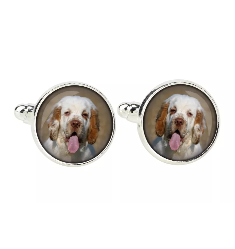 Clumber Spaniel - boutons de manchette, décoration de chemise, pendentif de chemise de la marque Art-Dog