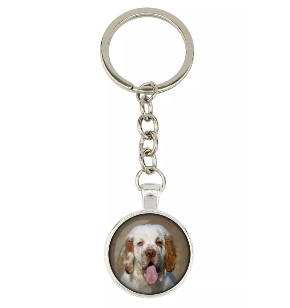 Clumber Spaniel - keychain with your photo, key decoration, bag pendant from Art-Dog brand