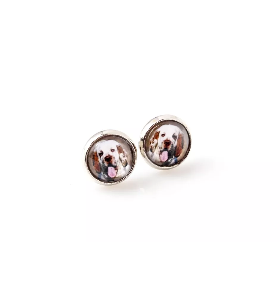 Clumber Spaniel - earrings your photo handmade, own photo, jewelry from the Art.-Dog brand