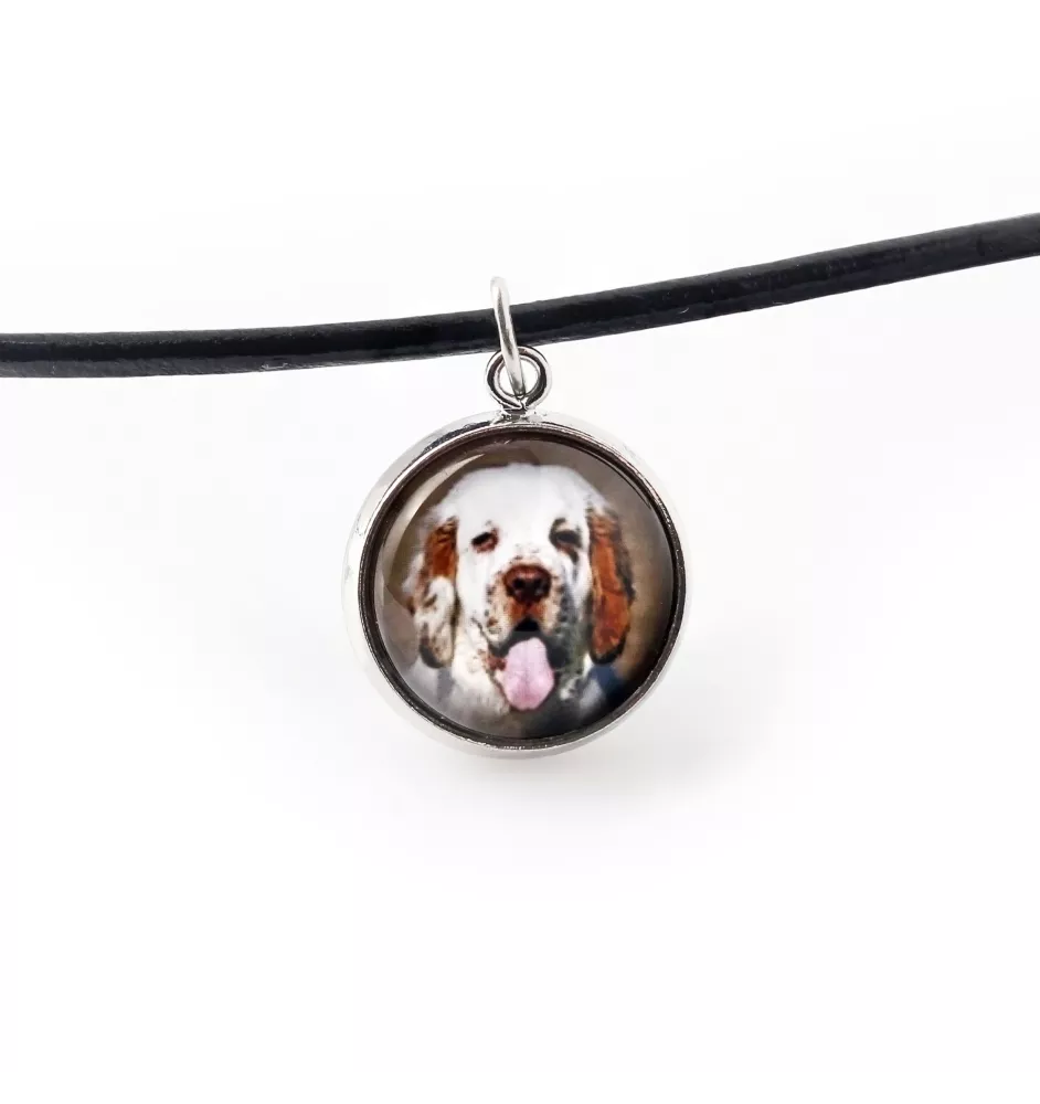Clumber Spaniel - collier pendentif avec votre photo, fait main, bijoux de la marque Art-Dog