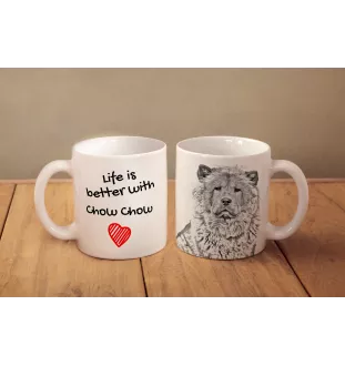 Chow Chow - cup with a dog, cup with a photo, personalized gift from the Art-Dog brand