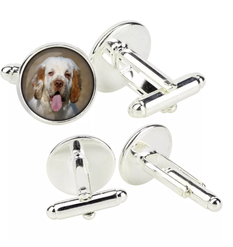 Clumber Spaniel - cufflinks in a box, handmade jewelry, product of the Art-Dog brand