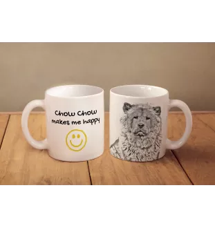 Chow Chow - cup with a dog, cheerful cup for a dog lover, personalized gift from the Art-Dog brand