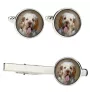 Clumber Spaniel Ärmelknöpfe und Krawatte mit Ihrem Foto, Anzugaccessoire, Herrenschmuck der Marke Art-Dog