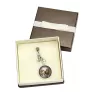 Clumber Spaniel - keychain in a box, own photo, keychain pendant from Art-Dog brand