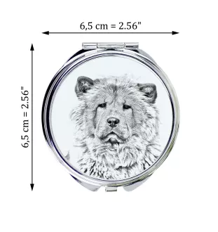 Chow Chow, Chowchow - miroir de poche avec chien, miroir personnalisé pour sac à main, miroir compact avec impression de la marque Art-Dog