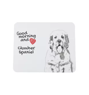 Clumber Spaniel - tapis de souris personnalisé avec impression, tapis de souris personnalisé avec chien, accessoire unique pour employé de bureau de la marque Art-Dog