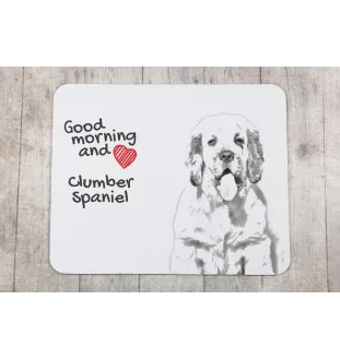 Clumber Spaniel - tapis de souris personnalisé avec impression, tapis de souris personnalisé avec chien, accessoire unique pour employé de bureau de la marque Art-Dog