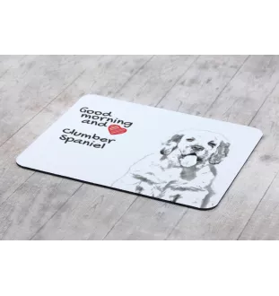 Clumber Spaniel - Mauspad mit Druck, personalisiertes Mauspad mit Hund, einzigartiges Gadget für Büroangestellte von Art-Dog.