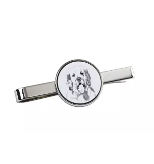Clumber Spaniel - Krawattenklammer mit Hund, personalisierter Krawattenclip, einzigartiges Geschenk für Männer von der Marke Art-Dog