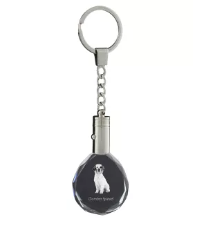 Clumber Spaniel - pendentif avec une photo de chien, porte-clés en cristal dans une boîte cadeau, un cadeau unique par Art-Dog