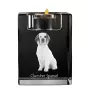 Clumber Spaniel - Bougeoir avec photo de chien, porte bougie en cristal, cadeau personnalisé par la marque Art-Dog