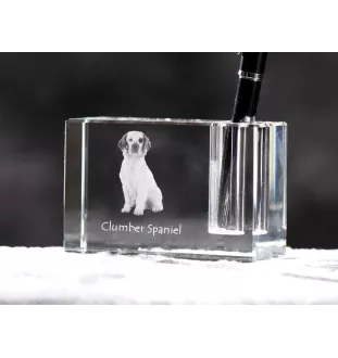 Clumber Spaniel penholder kryształowy z psem Art-Dog
