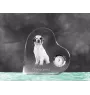 Clumber Spaniel zegar w kształcie serca z psem Art-Dog