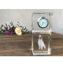 Clumber Spaniel - Kristalluhr mit Foto, Hundebild im Kristall, personalisierte Schreibtischuhr von Art-Dog.