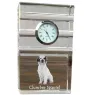 Clumber Spaniel - une horloge en verre avec une photo, une photo de chien dans un cristal, une horloge de bureau personnalisée de la marque Art-Dog