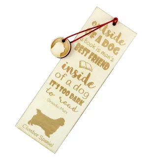 Clumber Spaniel - Lesezeichen mit Hund, personalisiertes Lesezeichen, Geschenk für Bücherwurm von der Marke Art-Dog