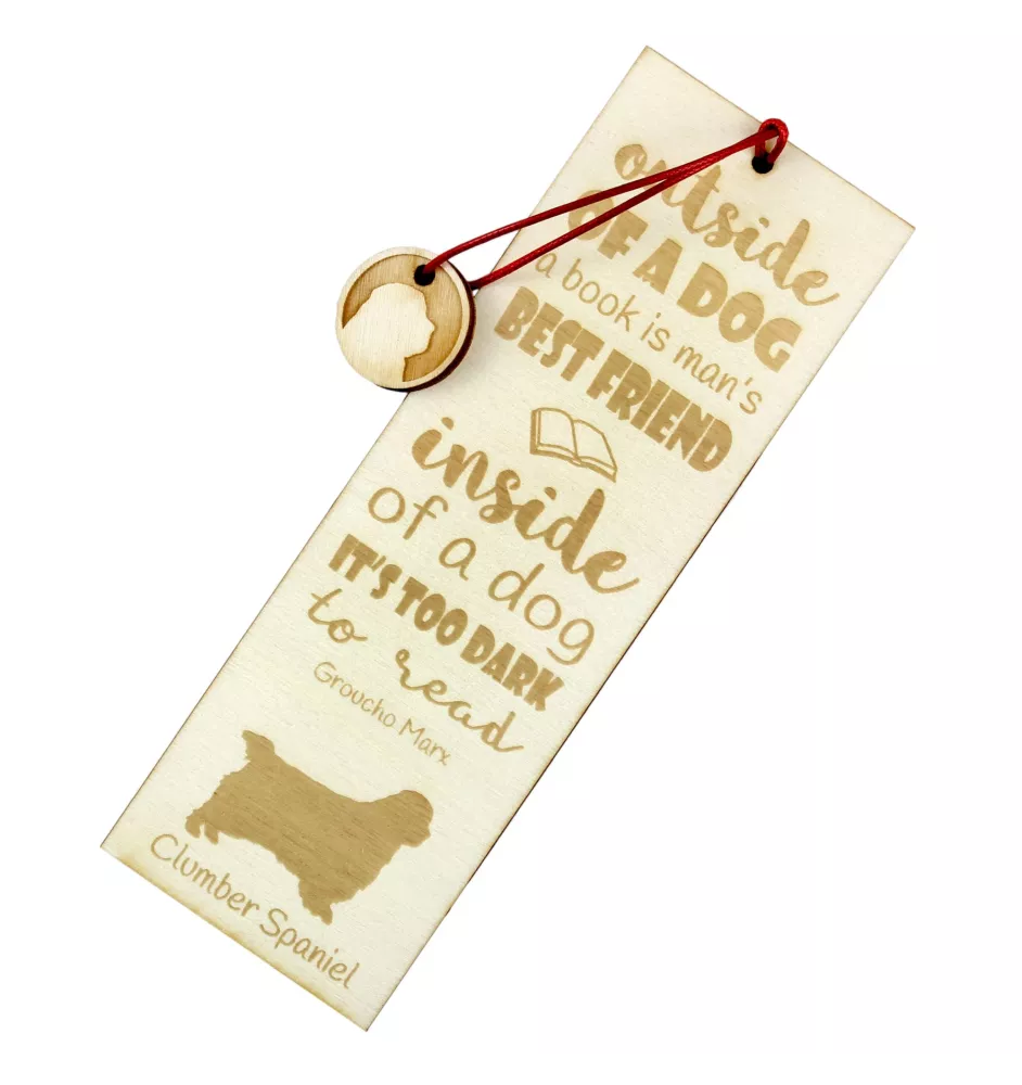Clumber Spaniel - Lesezeichen mit Hund, personalisiertes Lesezeichen, Geschenk für Bücherwurm von der Marke Art-Dog