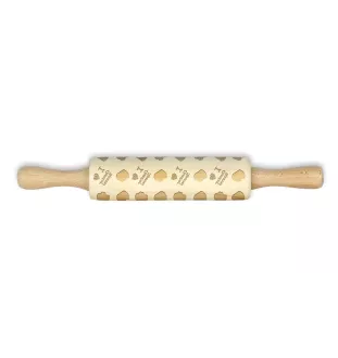 Clumber Spaniel - small rolling pin with a dog pattern, a rolling pin for children's dough, decorating ceramic clay by Art-Dog brand