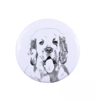 Clumber Spaniel - pin with your dog, add your own photo, Art-Dog brand