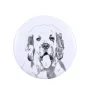 Clumber Spaniel Magnet mit einem Hundepfotenabdruck, außergewöhnlich leicht, starker Magnet, handgefertigtes Produkt der Marke Art-Dog