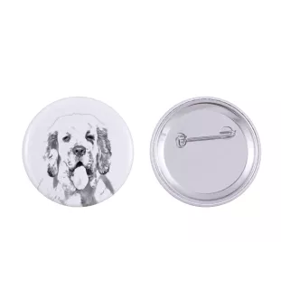 Clumber Spaniel - Anstecknadel mit Ihrem Hund, fügen Sie Ihr eigenes Foto hinzu, Marke Art-Dog