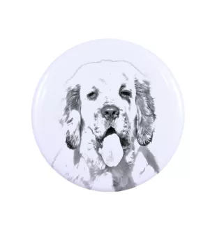 Clumber Spaniel - Anstecknadel mit Ihrem Hund, fügen Sie Ihr eigenes Foto hinzu, Marke Art-Dog