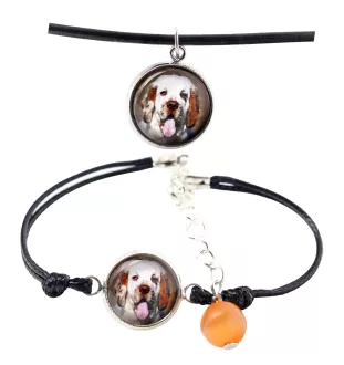 Clumber Spaniel - Schmuckset mit Ihrem Foto, handgefertigtes Set, Armband und Halskette von Art.-Dog.