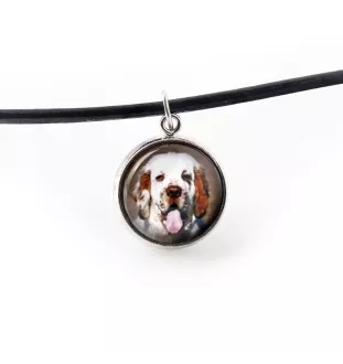 Clumber Spaniel - ensemble de bijoux avec votre photo, ensemble fait à la main, bracelet et collier de la marque Art.-Dog